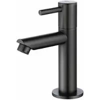 OEM Küchenarmatur - Küchenarmaturen - Waschbeckenarmatur - Schwarz - Edelstahl - Schließen Sie nur an die kalte Wasserleitung an.