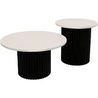 Design Möbel Couchtisch LOMELO 2in1 Schwarz/Cashmere