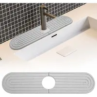 OEM Küchen- und Badezimmer-Wasserhahnmatte mit Schutzbeschichtung, 40 x 10 cm, Lichtgriß