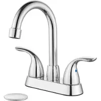 OEM Badezimmer Wasserhahn 4 Zoll Mittelpunkt mit Chrom und Drehbarer Auslass und Zwei Griffen