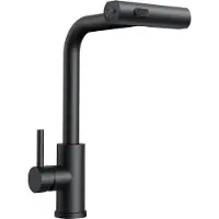 OEM Schwarze Küchenarmatur mit Duscharmatur - 360-Grad drehbar - ideal für jede Küche