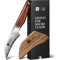 Xinzuo - Damascus Schälmesser 8 cm - X03 Xing Serie - Mauro Uliassi (3-Sterne-Michelin-Koch)