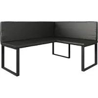 Vicco Esszimmer-Eckbank Ravon, Schwarz, 120 x 150 cm