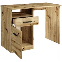 Matkam Schreibtisch Bodo DSP H 75 x B 100 x T 50 cm, laminierte Möbelplatte, Schublade mit Metalllaufleiste auf Rollen, (Artisan Eiche)
