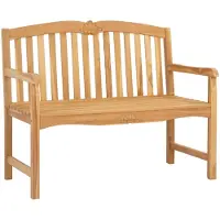 vidaXL Handgefertigte Rosenbank 114 x 60 x 95 cm Massivholz Teak Natur