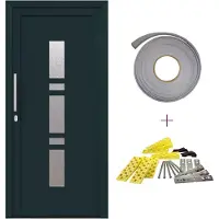 vidaXL Vordertür Anthrazit 98 x 208 cm PVC