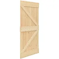 Syfax Schiebetür NARVIK Natürlich und Schwarz 90 x 210 cm (213,5 cm)