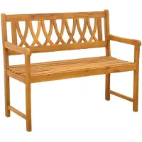 vidaXL Bank Outdoor Natur 110 x 55,5 x 90 cm Massivholz Akazie