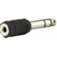 E+p GS 33, 6.35mm Stereo (M), 3.5mm Stereo (F), Schwarz