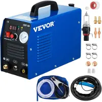 Vevor CUT-50 HF Plasmaschneider Inverter Plasmaschneidgerät,12 mm Schneidleistung Cutter Schneidgerät Metallschneider, 220V 50 Amp Ausschnitt Maschine Cutting Cutter Zubehörsatz Heimwerkerarbeiten