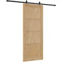 vidaXL Schiebetür ORKDAL Natur 86 x 211 cm Massives Kiefernholz