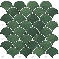 vidaXL Fischschuppen Fliese 50 pcs Dunkelgrün 30 x 30 cm