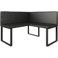 Vicco Esszimmer-Eckbank Ravon, Schwarz, 120 x 120 cm