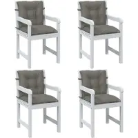 vidaXL Möbel Niedriglehner-Auflagen 4 Stk. Dunkelgrau 100x50x7 cm Stoff - Sitzauflage 4002383