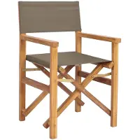 vidaXL Regiestuhl Braun und Taupe Massives Teakholz