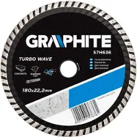Graphite Graphit-Diamantscheibe 180x22,2 mm Turbowelle - 57H636