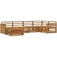 vidaXL Outdoor-Sofagarnitur 6 pcs Natur