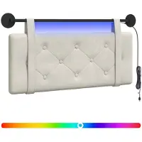 Syfax Hängendes Kopfteil Mit LED Licht Creme Samt