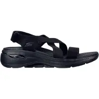 SKECHERS Go Walk Arch Fit Sandalen Plat - Zwart - Maat 41