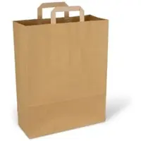 Pack2go 250 Papiertragetaschen Bio Papiertüten 22x11x28cm Kraft 70g/m2 braun