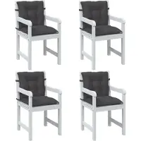 vidaXL Möbel Niedriglehner-Auflagen 4 Stk Melange Anthrazit 100x50x7cm Stoff - Sitzauflage 4002377