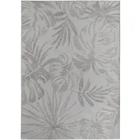 KADIMA DESIGN Küchenteppich Tropisch Wetterfest Waschbar Strapazierfähig | Grau 240x340 cm Balkon Terrasse Gekettelt UV-Beständig | VENTOUX –