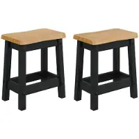 vidaXL Barhocker EKAI 2 Stk. Schwarz 40 x 29 x 45,5 cm