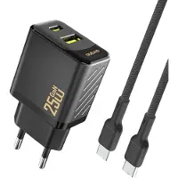 Dudao A26TCEU Adapter 25Watt 1xUSB-C 1xUSB-A 1m USB-C to cable included