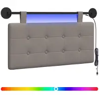 Syfax Hängendes Kopfteil Mit LED Licht Taupe Stoff