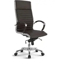 Versee Montreal Leder Chefsessel Braun – ergonomischer Bürostuhl, bequemer Arbeitsstuhl für langes Sitzen, robuster Drehstuhl, bis 150 kg belastbar