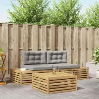 vidaXL Möbel 3 Stück Outdoor-Sofagarnitur Polyester WeißGartenstühle - Gartenstühle c4210