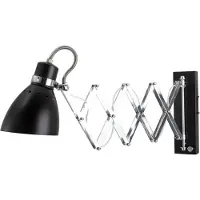 Steinhauer Wandleuchte Spring schwarz mit chrom
