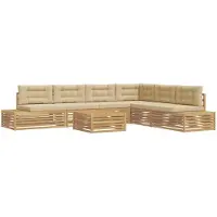 vidaXL 8 pcs Outdoor-Sofagarnitur Polyester Weiß