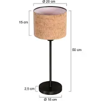 Steinhauer Tischlampe Noor, schwarz, für Wohn- / Esszimmer, Metall, Tischlampe