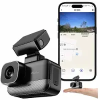 NavGear Mini-2K-Dashcam mit G-Sensor, GPS, Parkwächter, Nachtsicht, WLAN, App