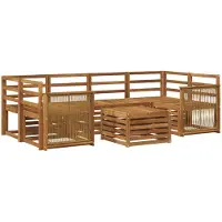 vidaXL Outdoor-Sofagarnitur 7 stk. Natur Massivholz Akazie