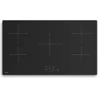 Klarstein PowerGlide Induktionskochfeld - 90cm, 5 Zonen, 9800W Boost, Touch-Schieberegler, Timer, Kindersicherung, Restwärmeanzeige, Mattglas, Einbau Kochfeld Induktion