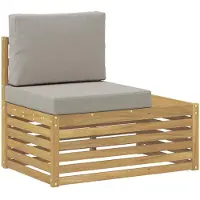 vidaXL Outdoor End Sofa Massivholz Akazie Weiß
