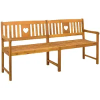 vidaXL Bank Outdoor Natur 180 x 55,5 x 90 cm Massivholz Akazie