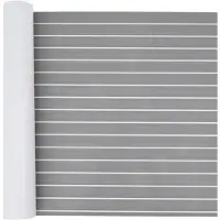 Syfax Bootsmatte Gestreift Hellgrau und Weiß 240 x 90 cm EVA