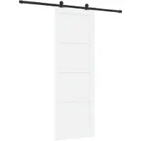 vidaXL Schiebetür ORKDAL Weiß 83 x 232 cm Massives Kiefernholz