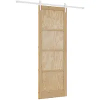 vidaXL Schiebetür ORKDAL Natürlich und Weiß 83 x 232 cm
