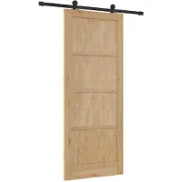 vidaXL Schiebetür ORKDAL Natur 86 x 211 cm Massives Kiefernholz