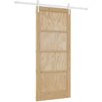 vidaXL Schiebetür ORKDAL Natürlich und Weiß 86 x 198,5 cm