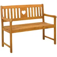 vidaXL Bank Outdoor Natur 110 x 55,5 x 90 cm Massivholz Akazie