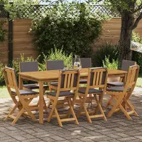 vidaXL Möbel Außen Bistro-Stühle mit Kissen 8 pcs Dunkelgrau 38 x 46 x 85 cmGartenstühle - Gartenstühle c4836