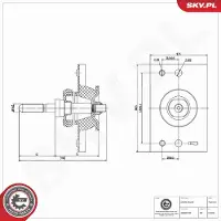 ESEN SKV Lagerung, Motor 75SKV401