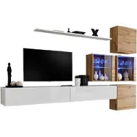 Meublorama AM-SWITCH 19-WWT SW 19*7C/108KG, 1 Regale, 6 Tür(en), Weiß, Mitteldichte Faserplatte (MDF), 4 Schublade(n), 400 mm