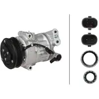 Hella Klimakompressor 12 V Ø 110 mm Thermo-Expertise passend für u.a. OPEL ASTRA
