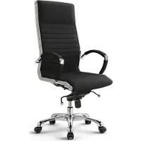 Versee Montreal Bürostuhl Stoff Schwarz – ergonomischer Chefsessel, bequemer Drehstuhl mit hoher Rückenlehne, belastbar bis 150 kg, ideal fürs Home Office